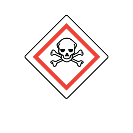 NEVS GHS Pictogram Label - Toxic 7/8" x 7/8" GHS-11-T